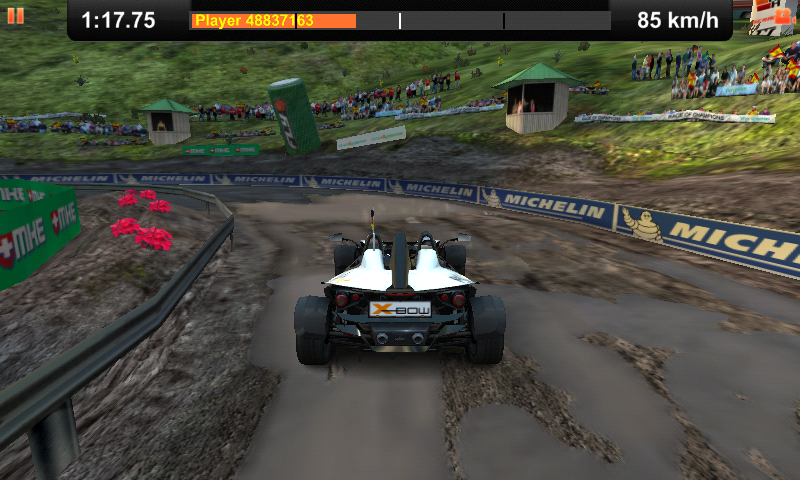 Race of Champions (Android) screenshot: Driving in the mud