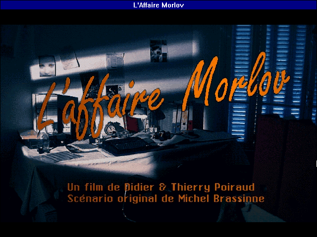 The Morlov Affair (Windows 3.x) screenshot: Title screen.