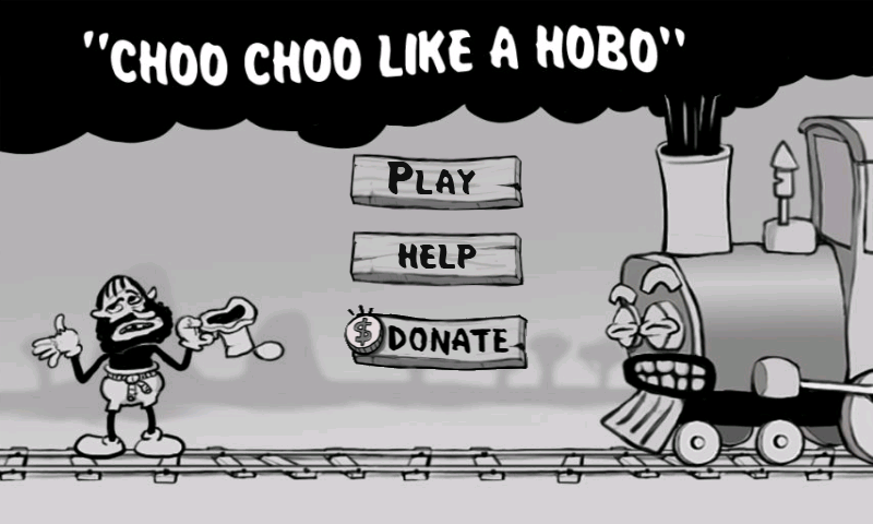 Choo Choo Like a Hobo (Android) screenshot: Main menu