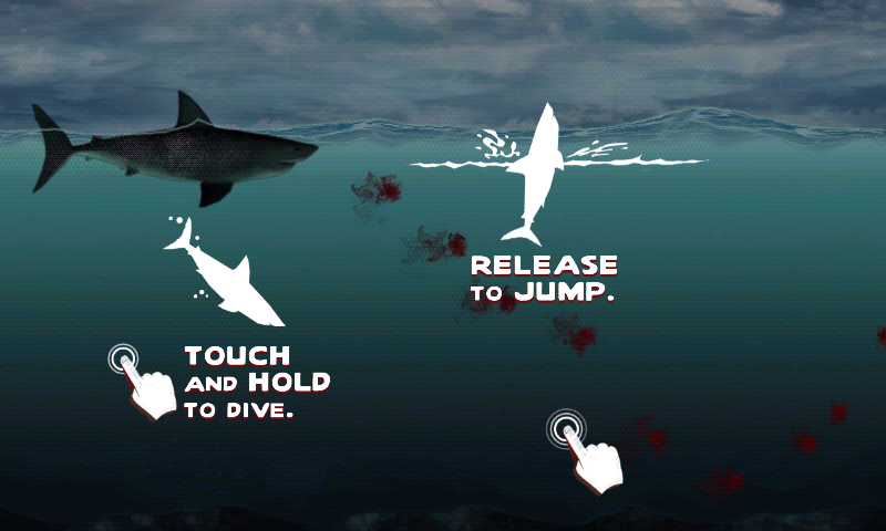 Jaws Revenge (Android) screenshot: Explanation of the controls