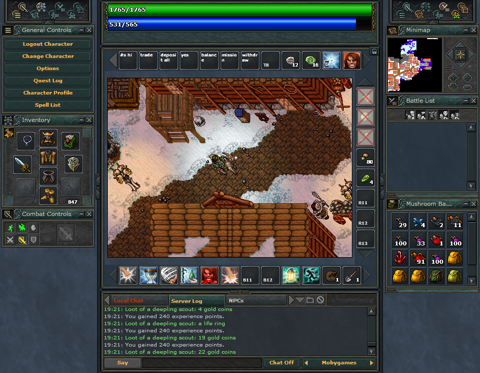 Tibia (Browser) screenshot: Svargrond is the largest settlement on Tibia's coldest island.