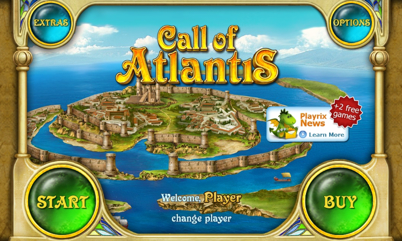 Call of Atlantis (Android) screenshot: Main menu