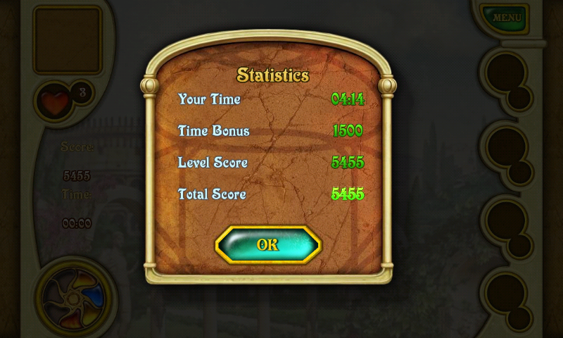Call of Atlantis (Android) screenshot: Statistics