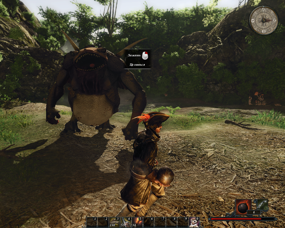 Risen 2: Dark Waters (Windows) screenshot: Let's feed the big guy with bombs