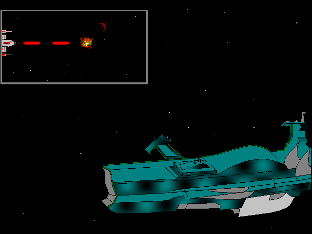Imperium Galactica (DOS) screenshot: Space ships battle screen