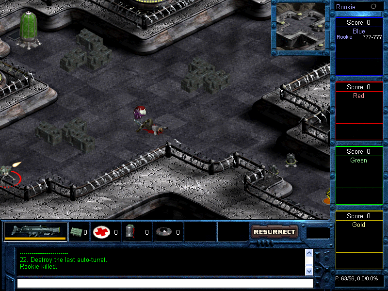 FireTeam (Windows) screenshot: Killed by Auto-Turret