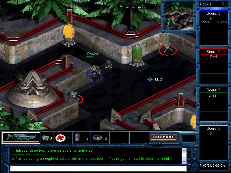 FireTeam (Windows) screenshot: Duel with Auto-Turrets