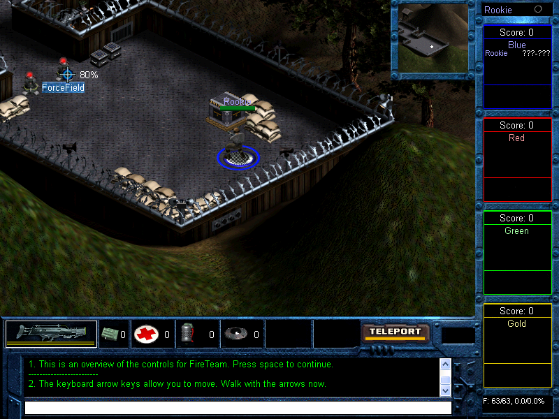 FireTeam (Windows) screenshot: Force Fields