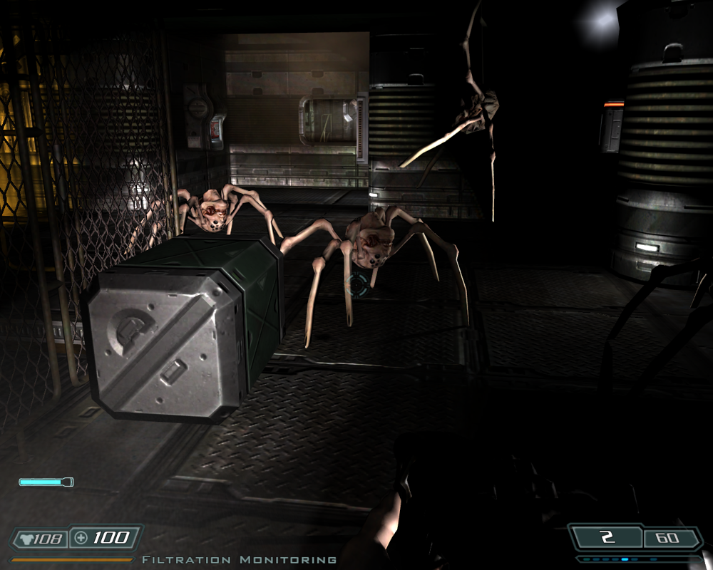 Doom³: BFG Edition (Windows) screenshot: The Lost Mission - here come the spiders