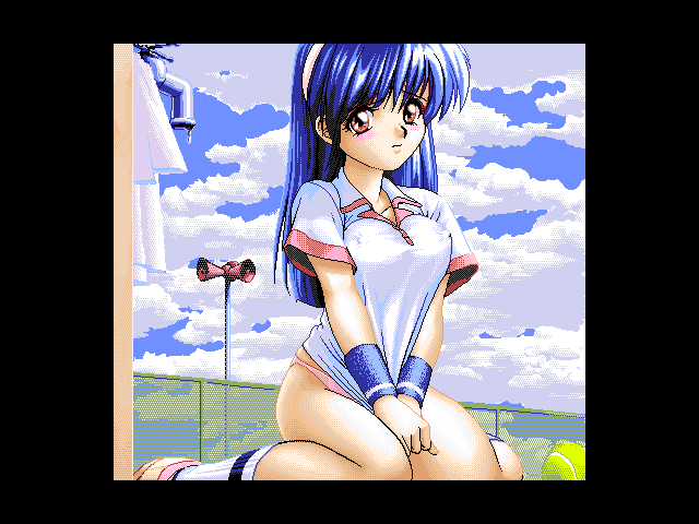 Jankirō (FM Towns) screenshot: ...a typical schoolgirl...