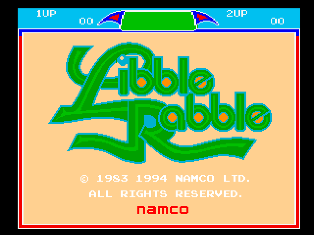 Libble Rabble (FM Towns) screenshot: Old title screen