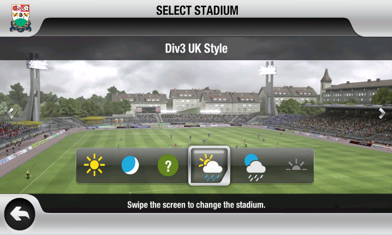 FIFA 12 (Android) screenshot: Stadium selection