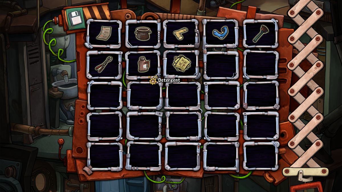 Deponia (Windows) screenshot: Inventory