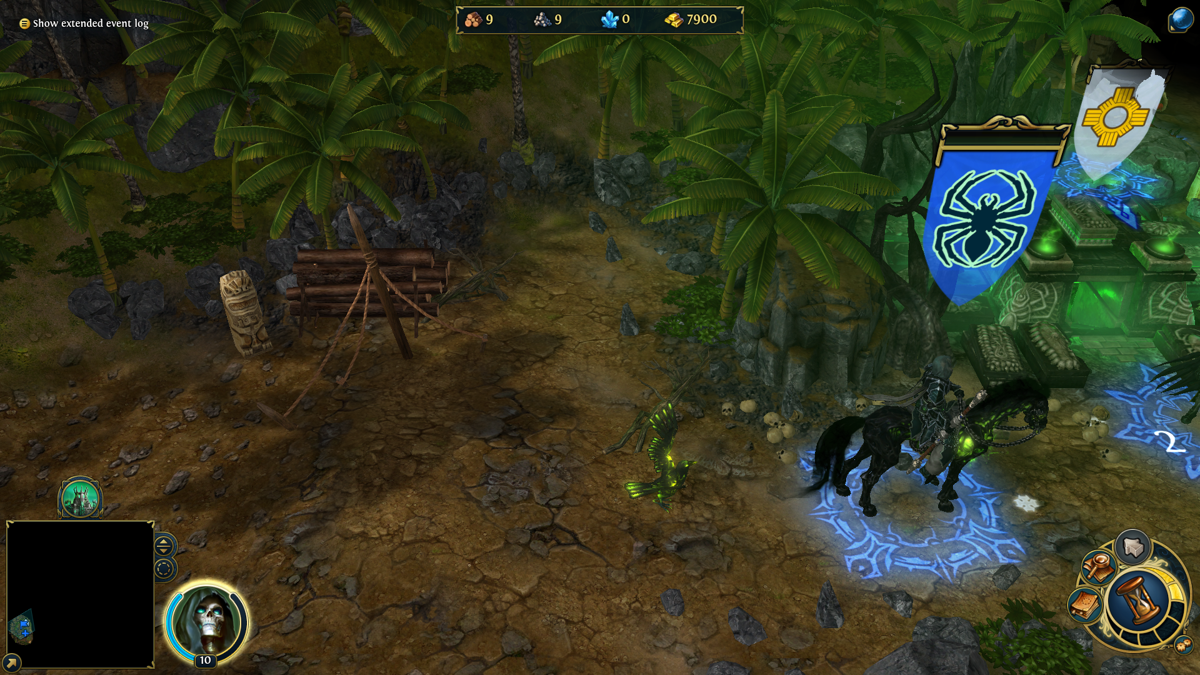 Might & Magic: Heroes VI - Danse Macabre (Windows) screenshot: Sandro's pet, the raven Alma.