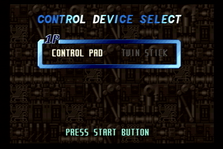 Cyber Troopers Virtual On (SEGA Saturn) screenshot: One of the few Saturn games with Twin Stick support.