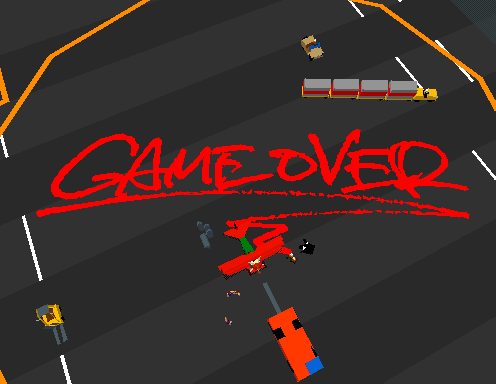 Wing War (Arcade) screenshot: Game over