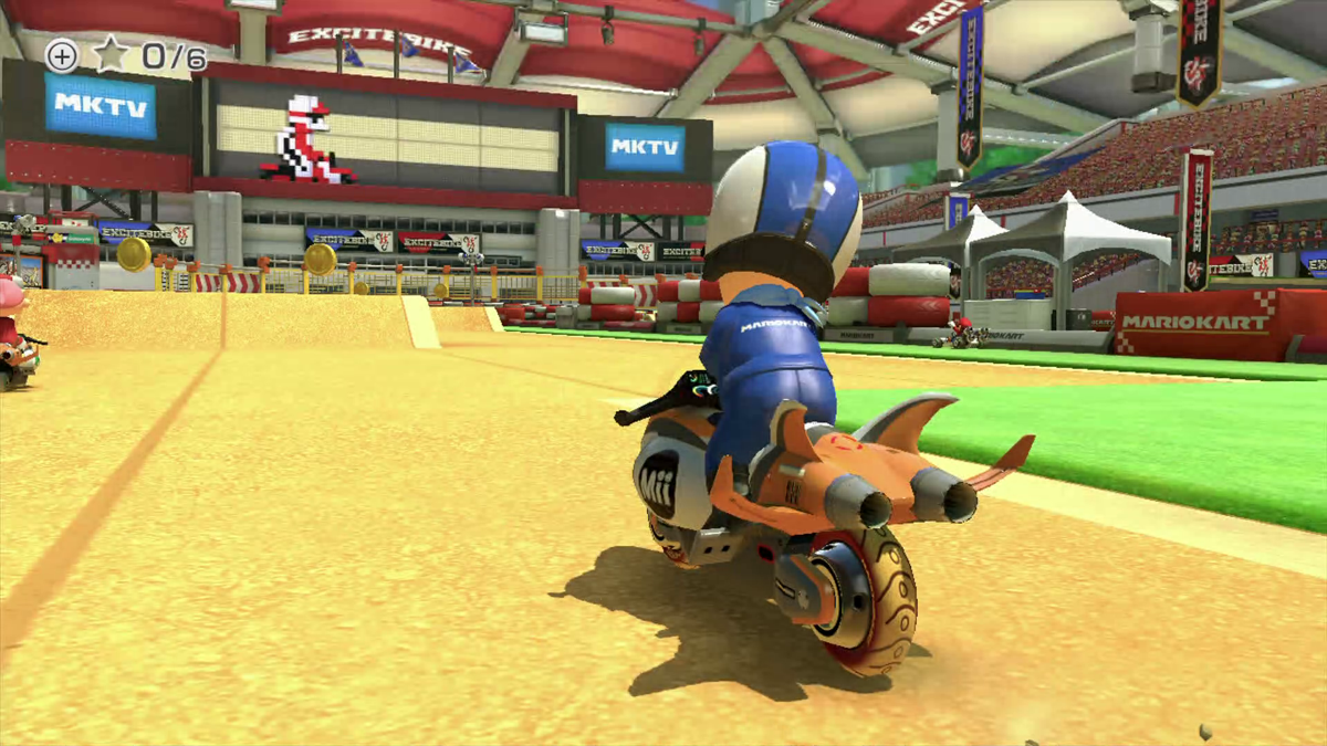 Mario Kart 8 (Wii U) screenshot: Excitebike Arena