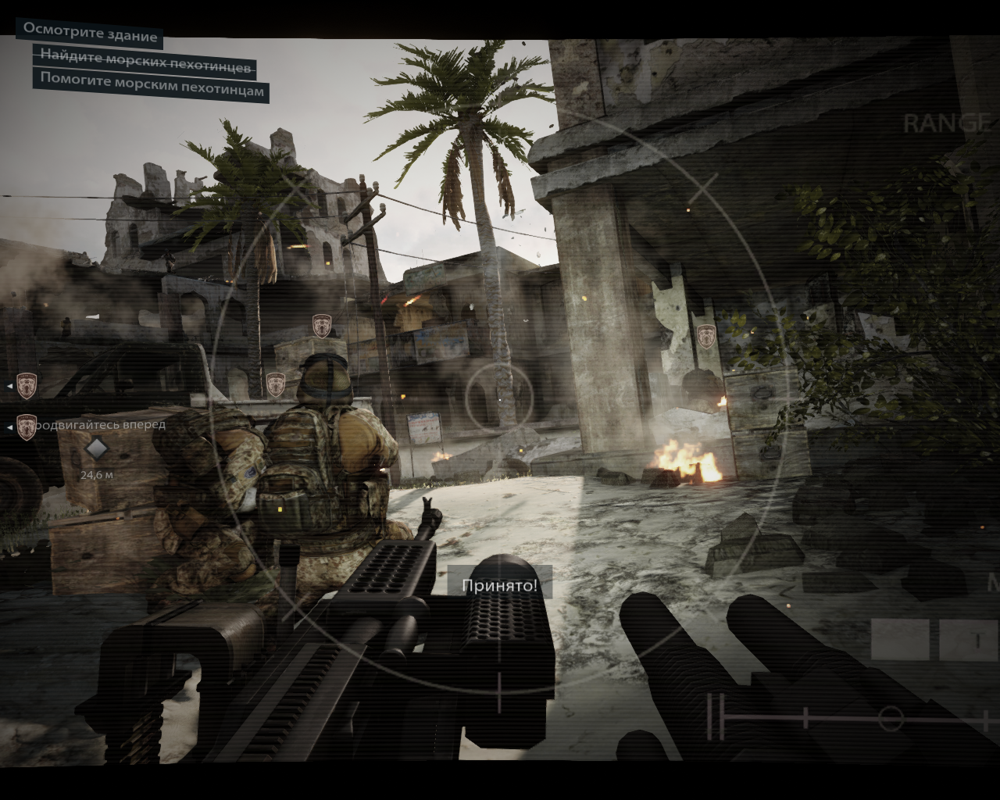 Medal of Honor: Warfighter (Windows) screenshot: Videogames are not reality: we are controlling a robot here.