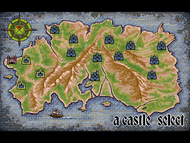 Shangrlia 2 (FM Towns) screenshot: Scenario selection