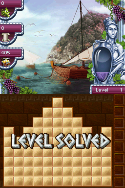 Jewel Master: Cradle of Athena (Nintendo DS) screenshot: Level Solved