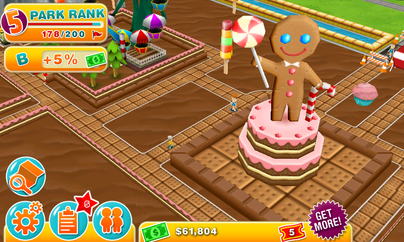 Theme Park (Android) screenshot: I chose the candy land theme.