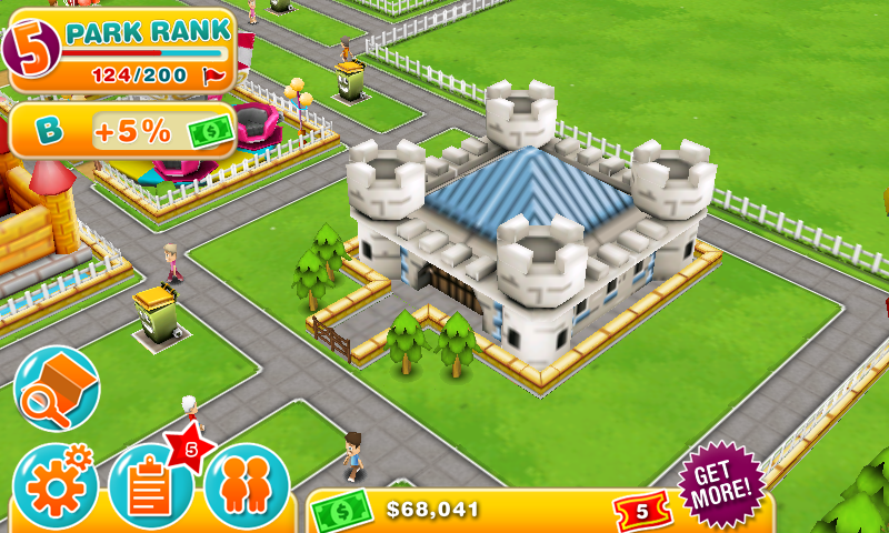 Theme Park (Android) screenshot: The head office of the park