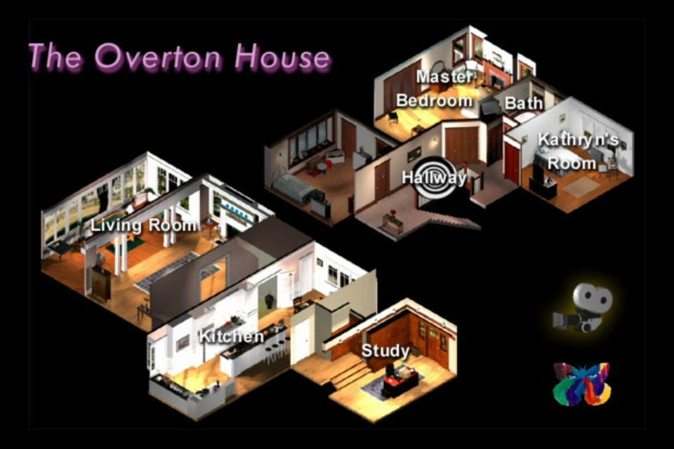 Tender Loving Care (iPhone) screenshot: Map of the Overton House