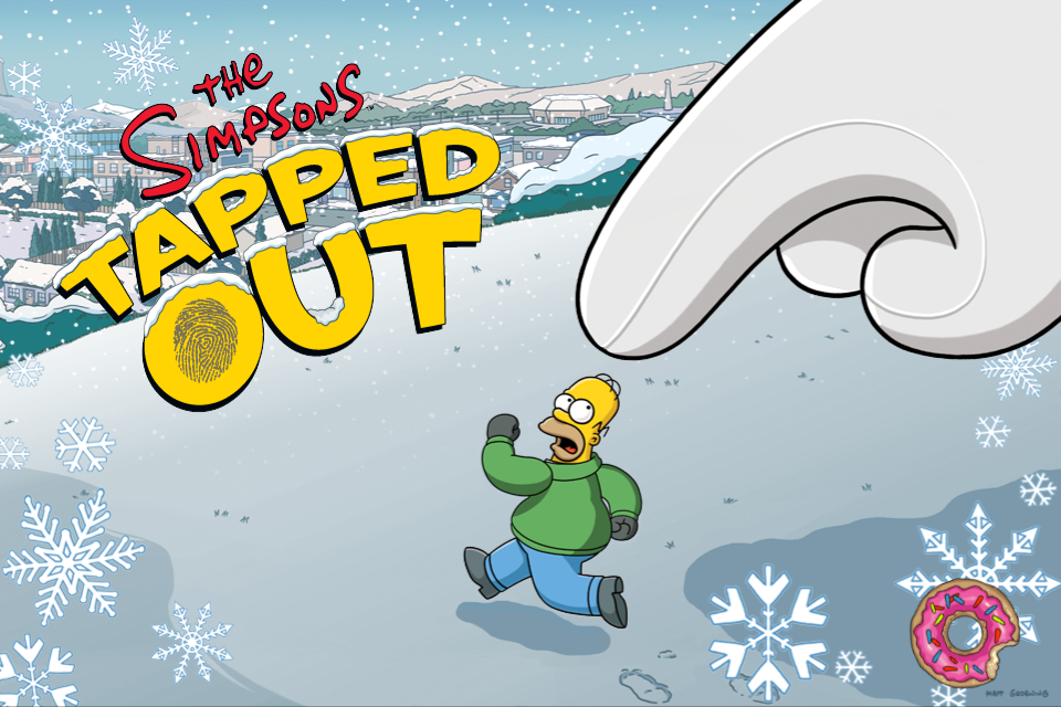 The Simpsons: Tapped Out (iPhone) screenshot: Special Christmas themed loading screen