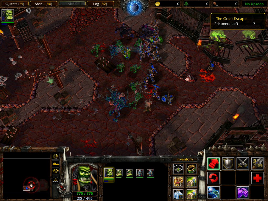 WarCraft III: Reign of Chaos (Demo Version) (Windows) screenshot: ...and are desperately fighting their Murloc captors.