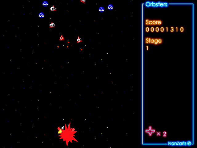 Orbsters (Windows) screenshot: Shareware release: Game Over