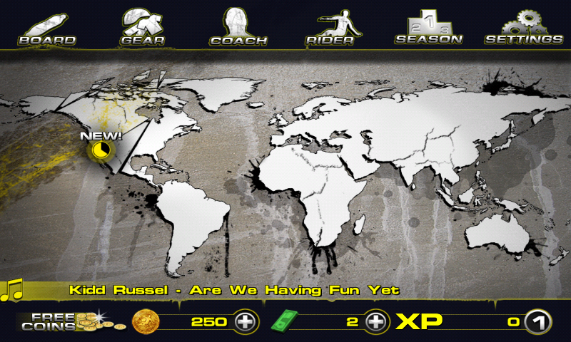 Downhill Xtreme (Android) screenshot: Main menu