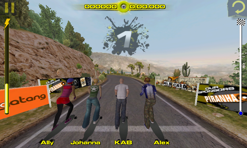 Downhill Xtreme (Android) screenshot: Now time for the real race