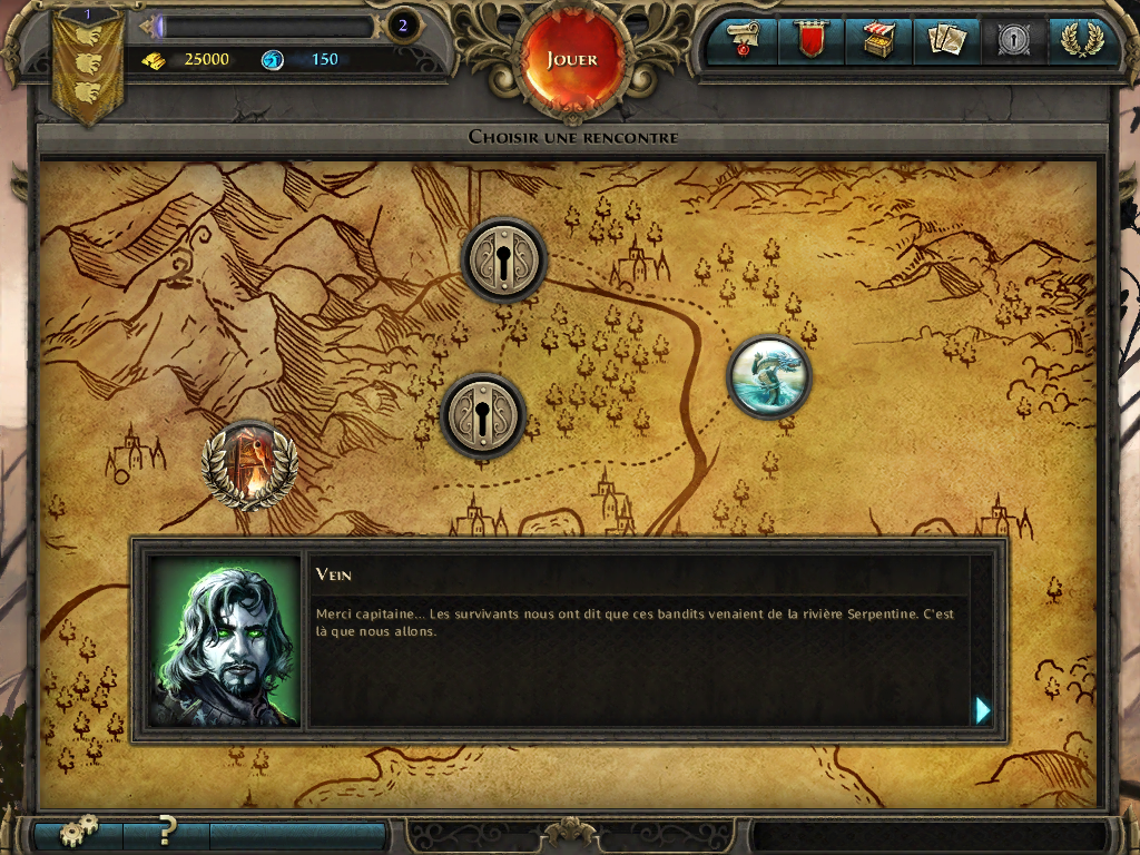 Might & Magic: Duel of Champions (iPad) screenshot: Vein, your local friendly vampire captain.