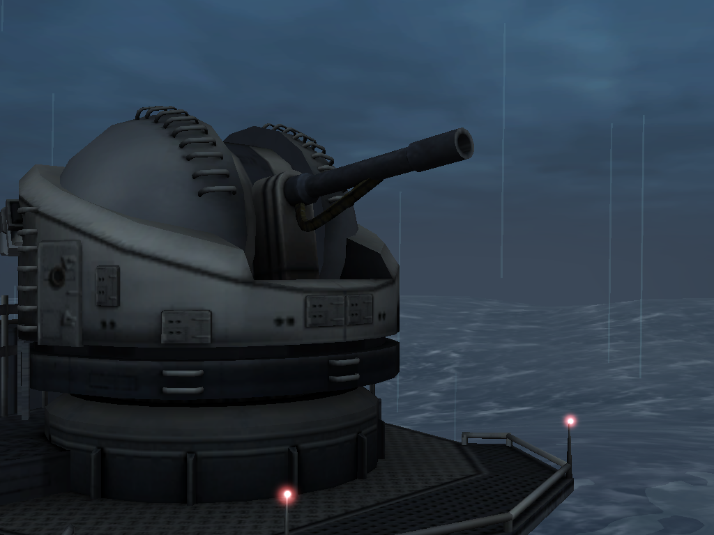 Battleship (Windows) screenshot: My turret is about to shoot