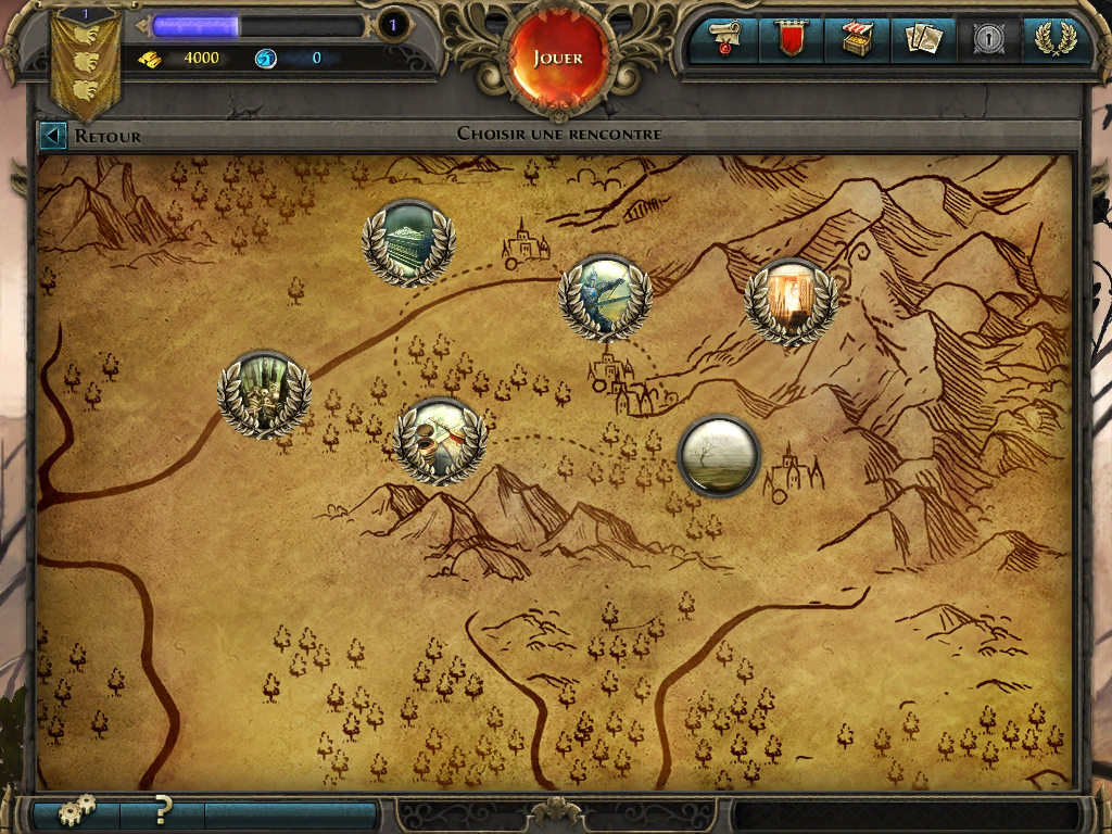 Might & Magic: Duel of Champions (iPad) screenshot: Playing the single-player campaign.