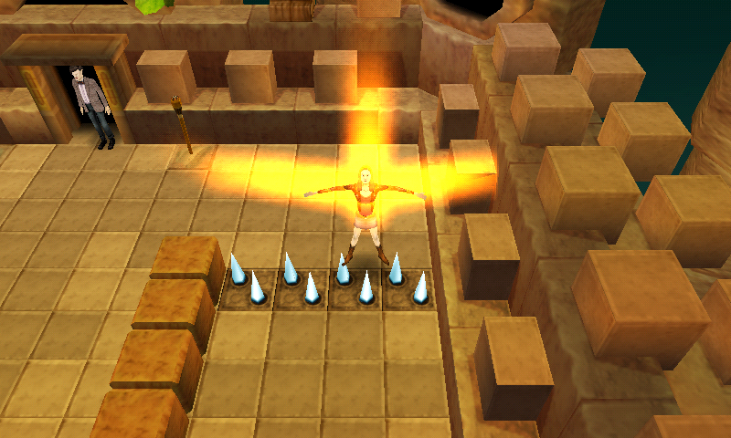 Doctor Who: The Mazes of Time (Android) screenshot: Dying after stepping on spikes.