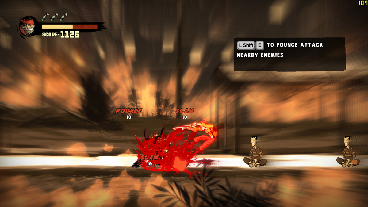 Shank 2 (Windows) screenshot: Blood and gore galore!
