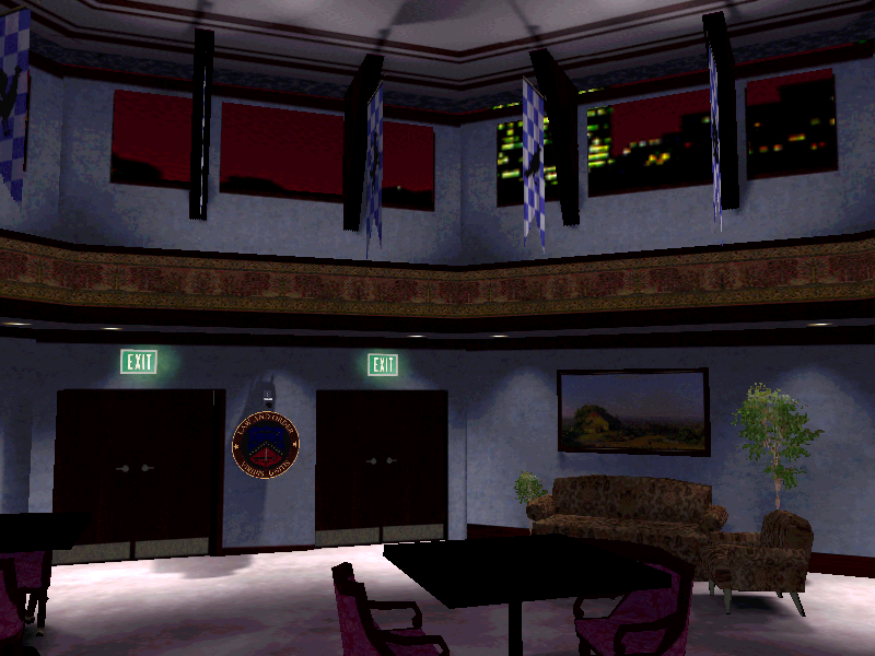 Tex Murphy: Overseer (Windows) screenshot: Law and Order building.