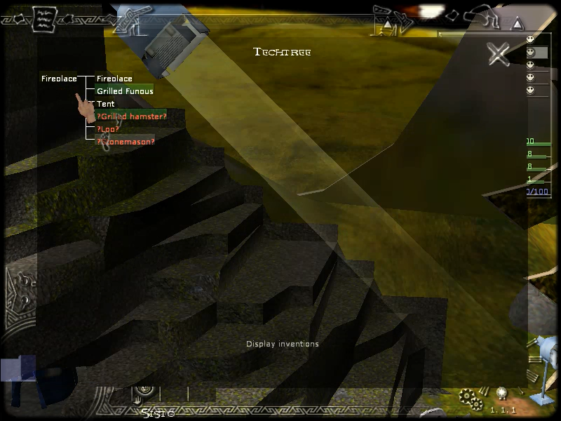 Diggles: The Myth of Fenris (Windows) screenshot: Tech tree looks rather simple