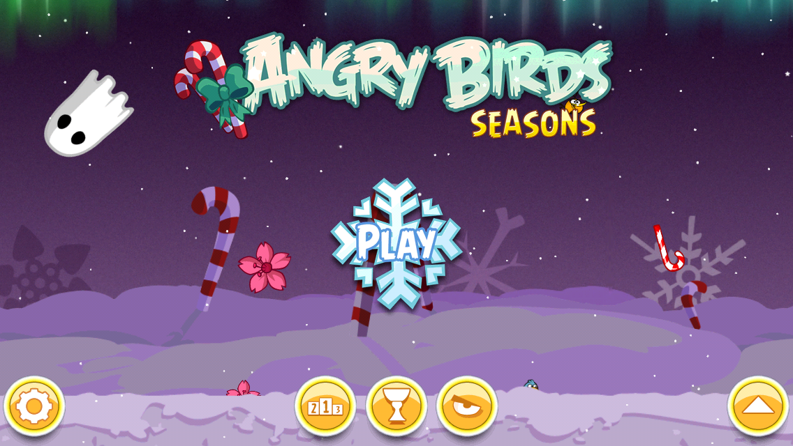 Angry Birds: Seasons (iPhone) screenshot: Title screen