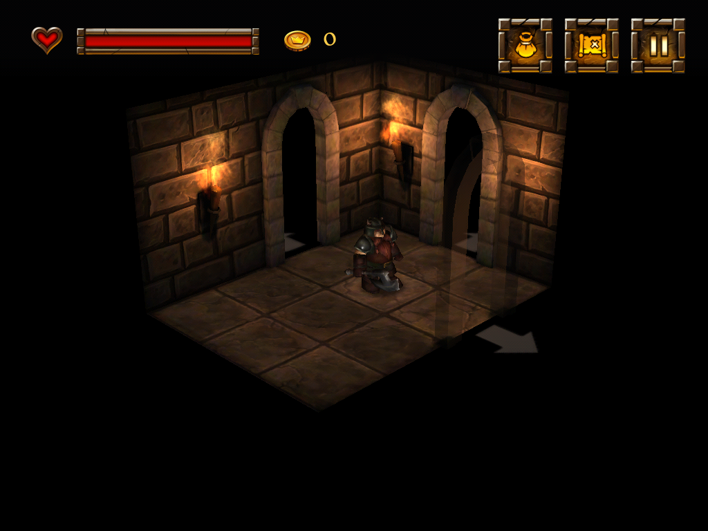 Dwarf Quest (iPad) screenshot: Where to go?