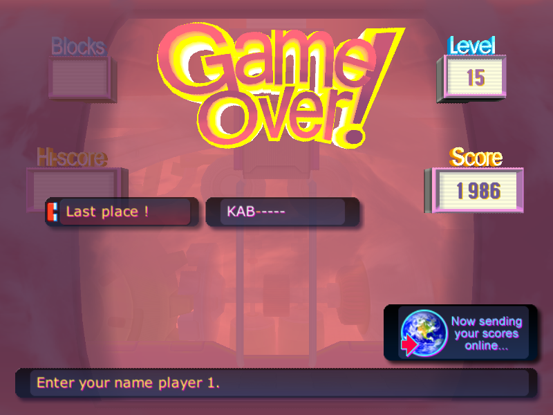 Magnetis (Windows) screenshot: Game over