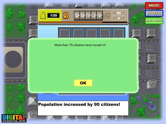 Tower Bloxx (Browser) screenshot: More citizens have moved in.