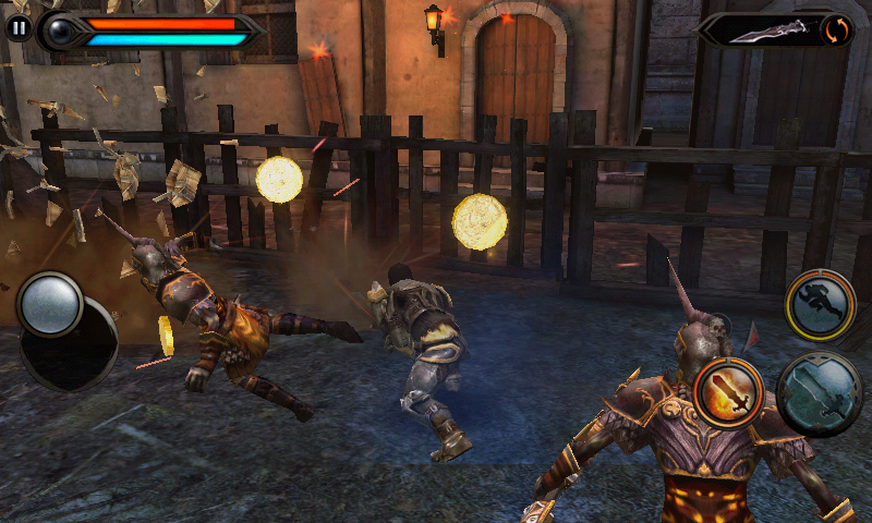 Wild Blood (Android) screenshot: Enemies drop coins when defeated