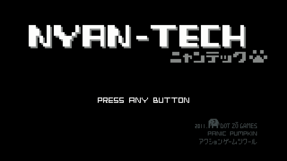 Nyan-Tech (Xbox 360) screenshot: Title screen.