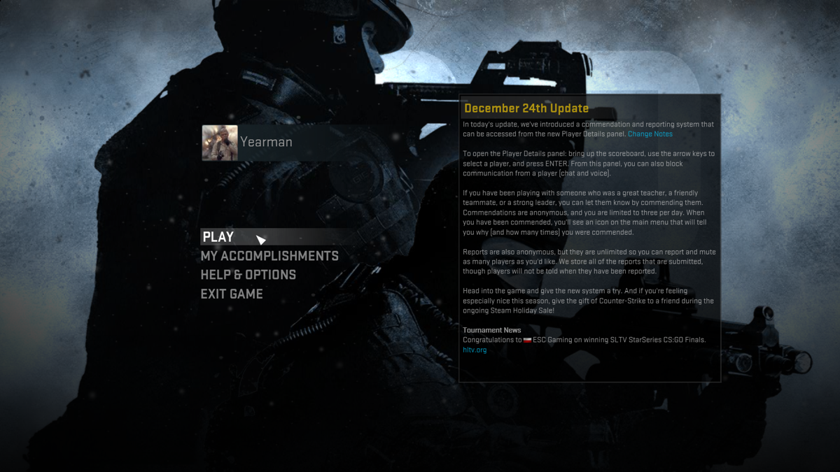 Main menu - Counter-Strike: Global Offensive