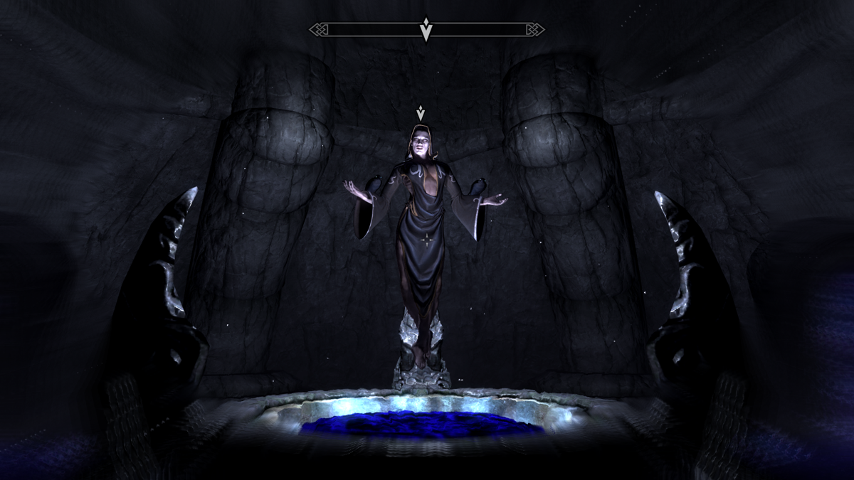 The Elder Scrolls V: Skyrim (Windows) screenshot: I'm listening to Nocturnal, the Daedric Prince of Darkness