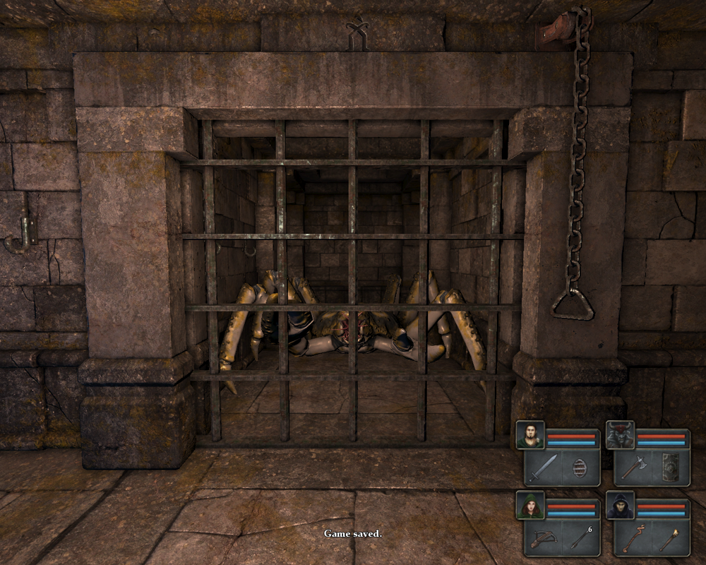 Legend of Grimrock (Windows) screenshot: A giant crab. Now stay trapped there!