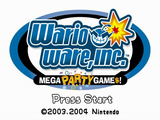 WarioWare, Inc.: Mega Party Game$! (GameCube) screenshot: Title Screen