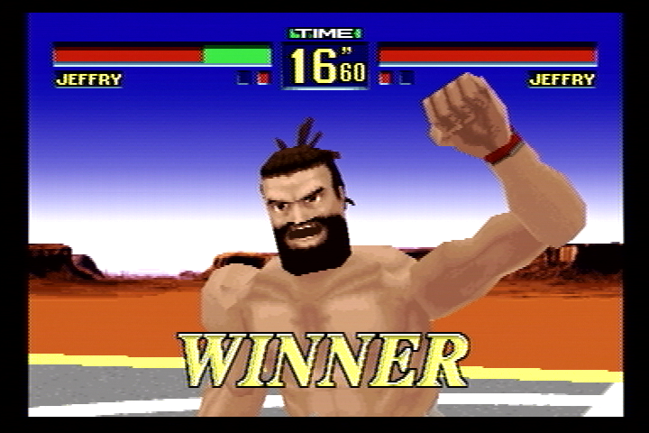 Virtua Fighter Remix (SEGA Saturn) screenshot: I am victorious!